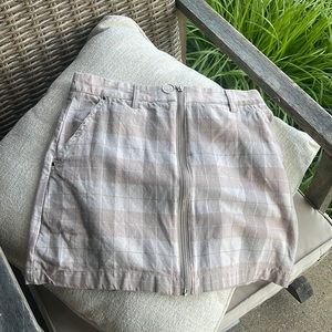 Cream Plaid skirt